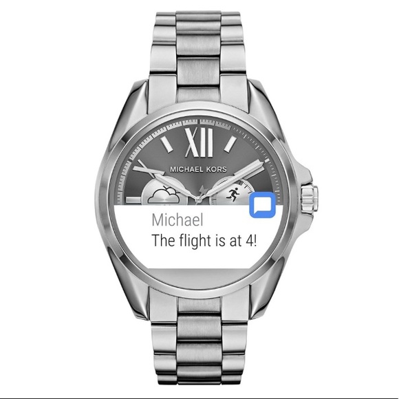 💕SOLD💕 Michael Kors Silver Bradshaw Smart Watch - Picture 6 of 8